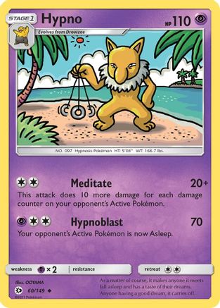 Hypno (60) Reverse Holofoil - Sun & Moon