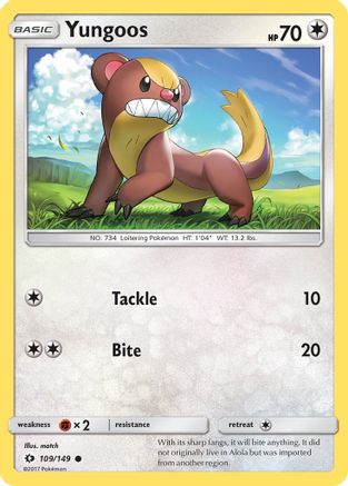 Yungoos (109) Reverse Holofoil - Sun & Moon