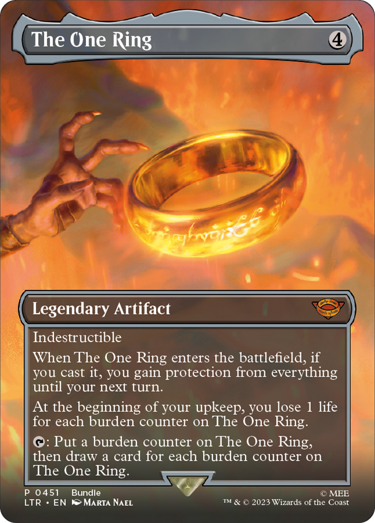 The One Ring (Borderless) (LTR Bundle) (451) Foil - The Lord of the Rings: Tales of Middle-earth
