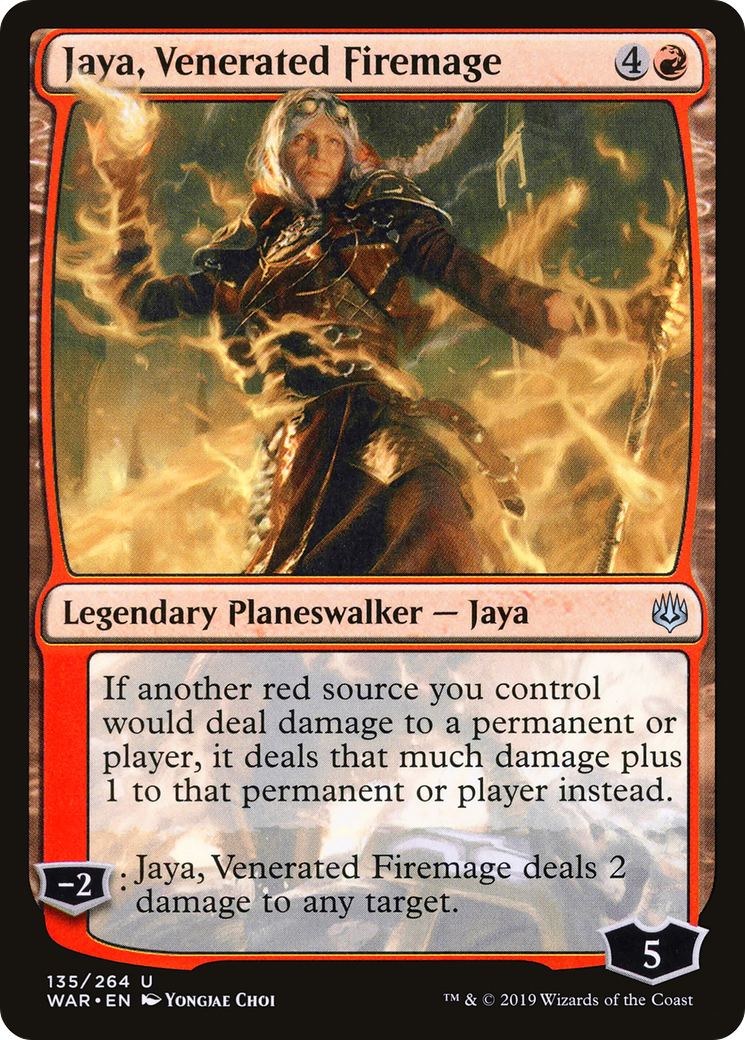 Jaya, Venerated Firemage (135) Foil - War of the Spark