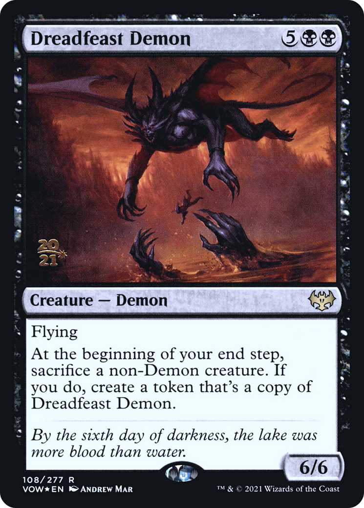 Dreadfeast Demon (108s) Foil - Innistrad: Crimson Vow Promos