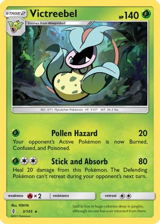 Victreebel (3) Reverse Holofoil - Guardians Rising