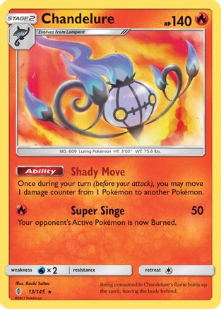 Chandelure (13) Reverse Holofoil - SM Guardians Rising