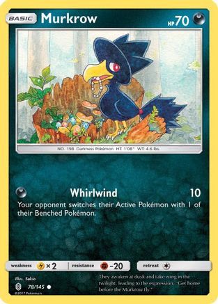 Murkrow (78) Reverse Holofoil - Guardians Rising