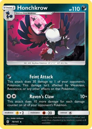 Honchkrow (79) Reverse Holofoil - Guardians Rising