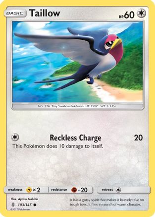 Taillow (103) Reverse Holofoil - Guardians Rising