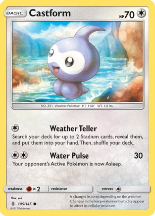 Castform (105) Reverse Holofoil - Guardians Rising