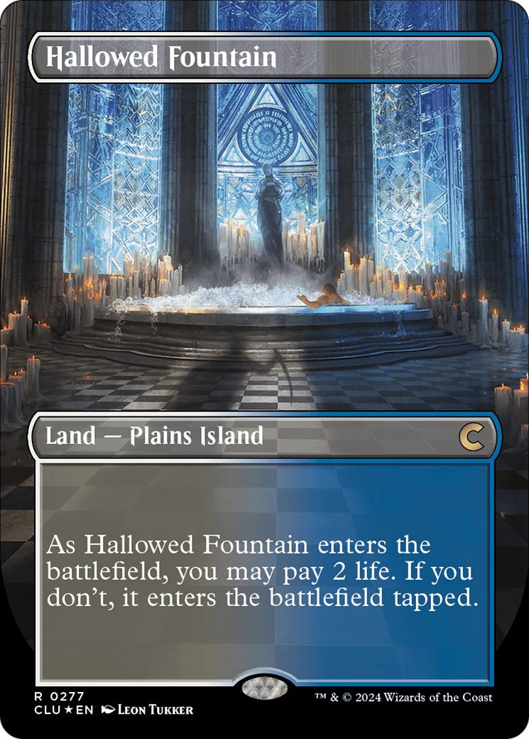 Hallowed Fountain (Borderless) (277) Foil - Ravnica: Clue Edition