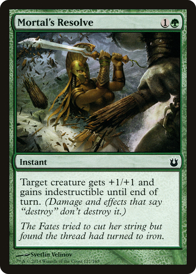 Mortal's Resolve (127) Foil - Born of the Gods