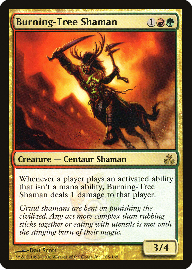 Burning-Tree Shaman (105) Foil - Guildpact