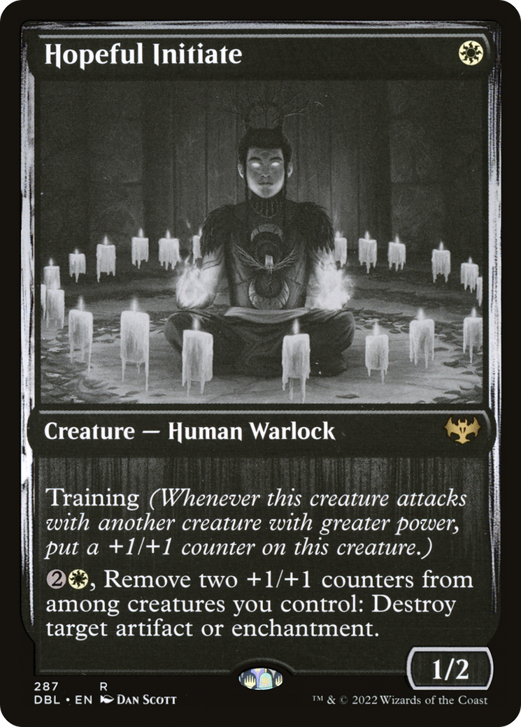 Hopeful Initiate (287) Foil - Innistrad: Double Feature