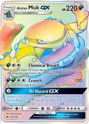 Alolan Muk GX (Secret) (157) Holofoil - SM Burning Shadows
