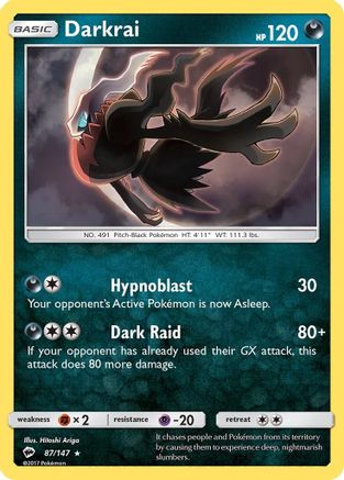 Darkrai (87) Reverse Holofoil - Burning Shadows