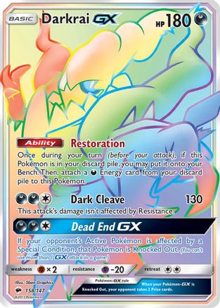 Darkrai GX (Secret) (158) Holofoil - SM Burning Shadows