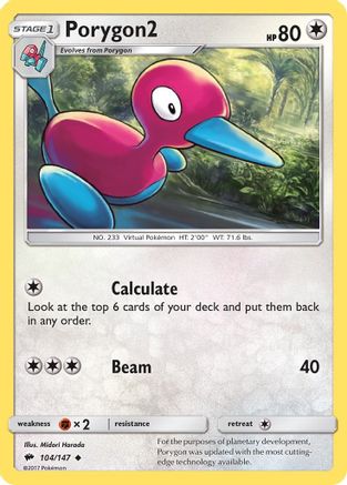 Porygon (104) Reverse Holofoil - Burning Shadows