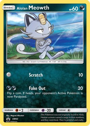 Alolan Meowth - SM43 (SM43) Holofoil - SM Promos