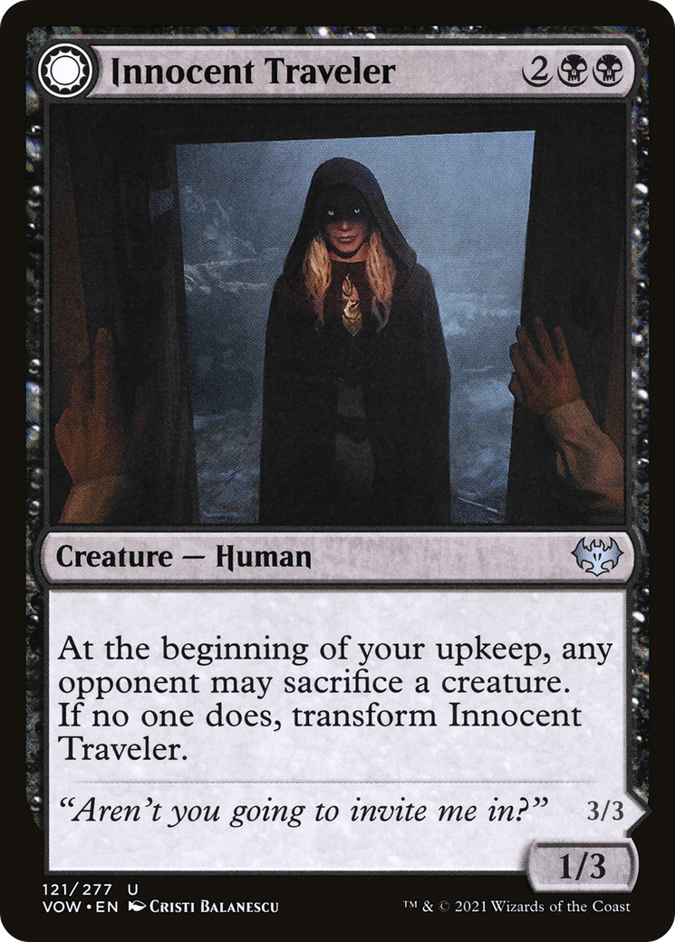 Innocent Traveler // Malicious Invader (121) - Innistrad: Crimson Vow