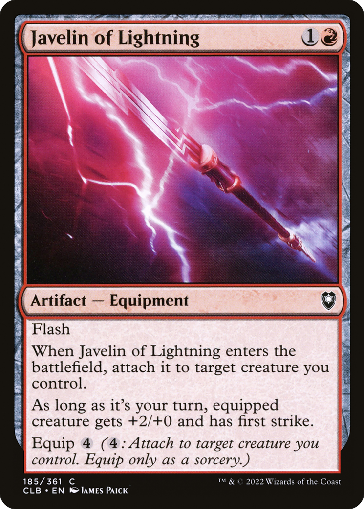 Javelin of Lightning (185) Foil - Commander Legends: Battle for Baldur's Gate