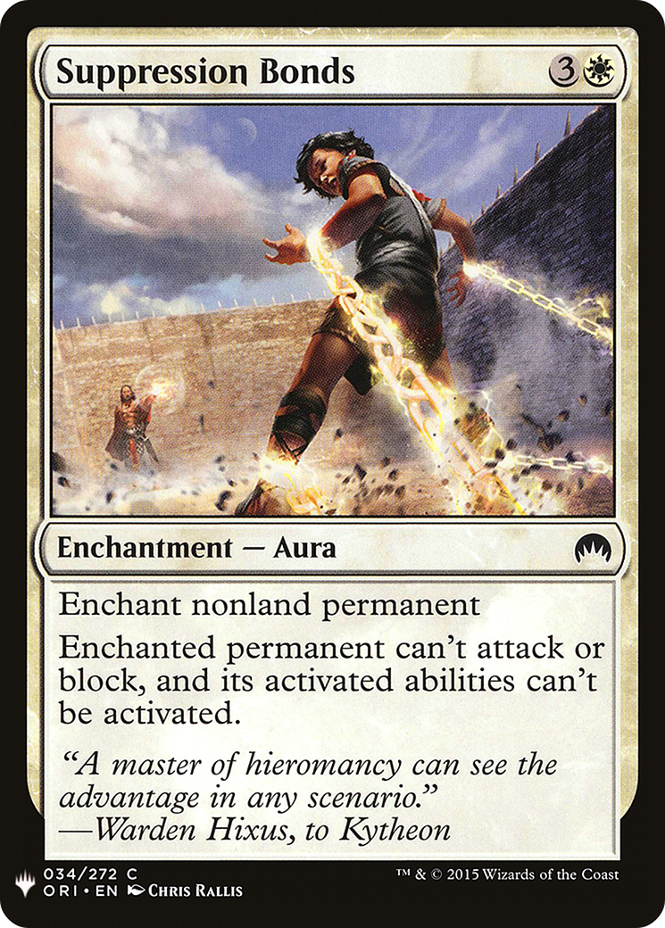 Suppression Bonds (ORI-34) - The List