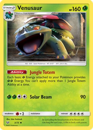 Venusaur (3) Reverse Holofoil - Shining Legends