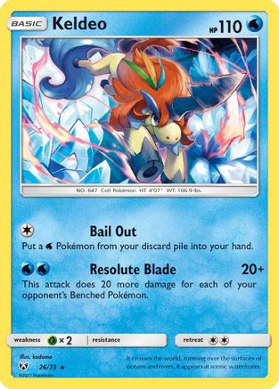 Keldeo (26) Reverse Holofoil - Shining Legends