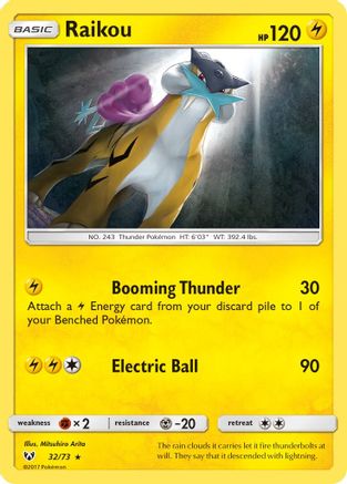 Raikou (32) Reverse Holofoil - Shining Legends