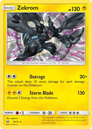Zekrom (35) Reverse Holofoil - Shining Legends