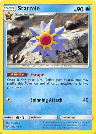 Starmie (16) Reverse Holofoil - Crimson Invasion