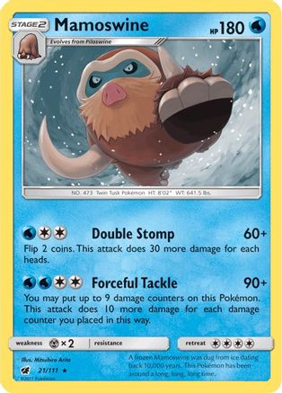 Mamoswine (21) Reverse Holofoil - Crimson Invasion