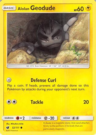 Alolan Geodude (32) Reverse Holofoil - Crimson Invasion
