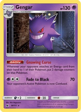 Gengar (38) Reverse Holofoil - Crimson Invasion