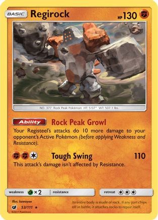 Regirock (53) Reverse Holofoil - Crimson Invasion