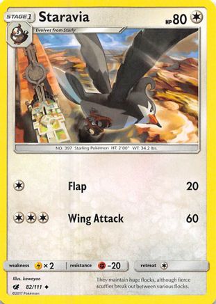 Staravia (82) Reverse Holofoil - Crimson Invasion
