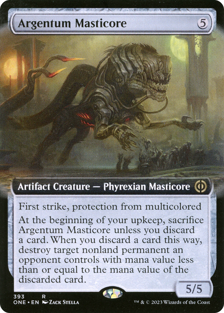 Argentum Masticore (Extended Art) (393) Foil - Phyrexia: All Will Be One