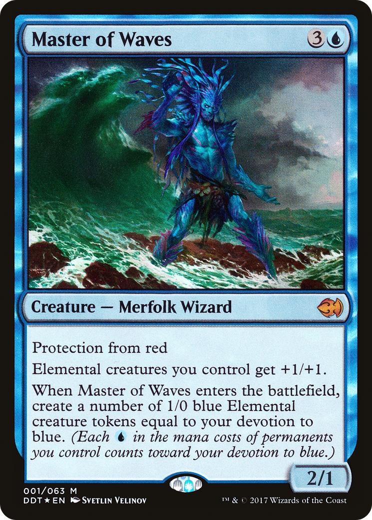 Master of Waves (001) Foil - Duel Decks: Merfolk vs. Goblins