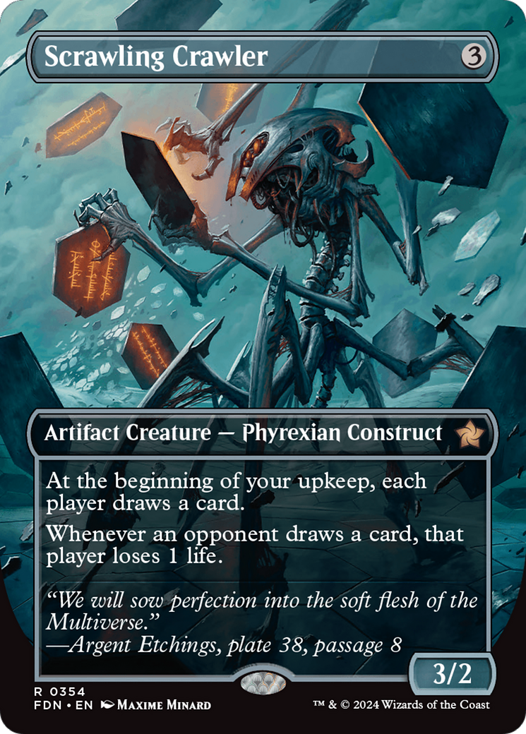 Scrawling Crawler (Borderless) (354) Foil - Foundations