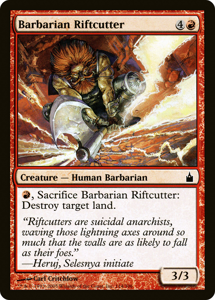 Barbarian Riftcutter (114) Foil - Ravnica: City of Guilds