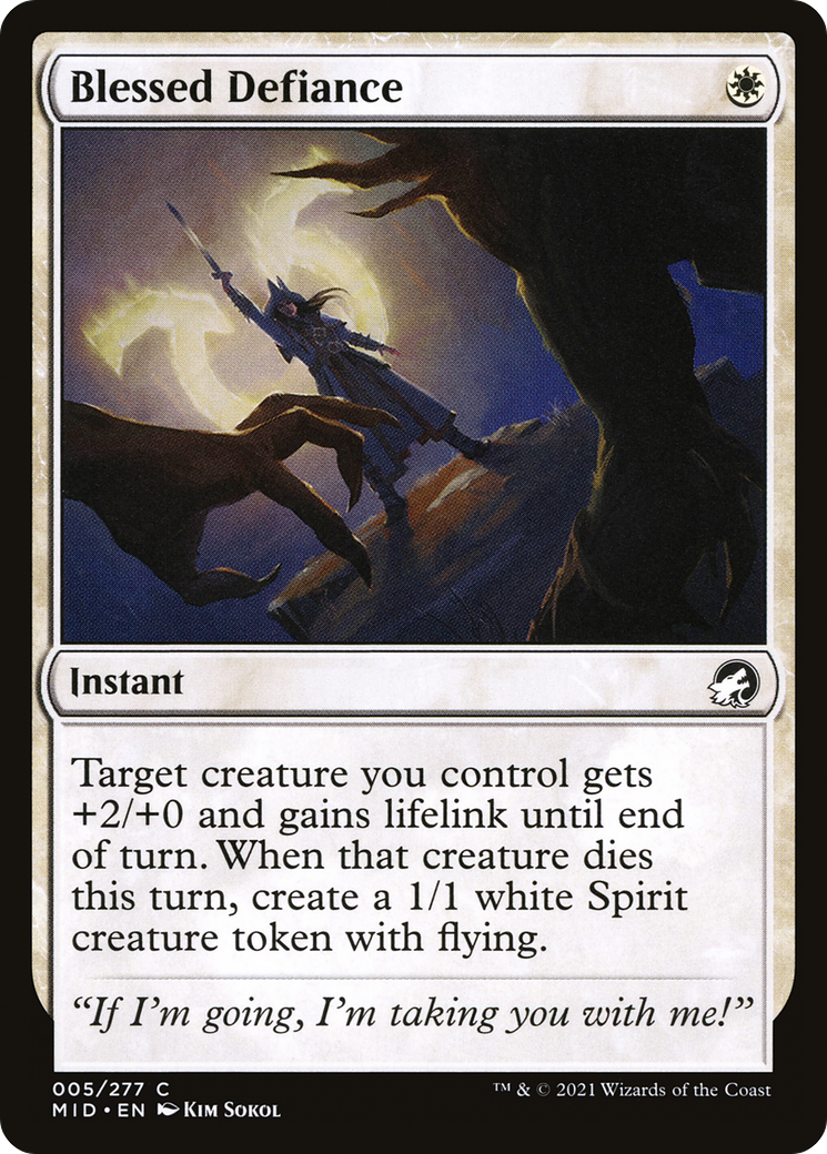 Blessed Defiance (005) Foil - Innistrad: Midnight Hunt