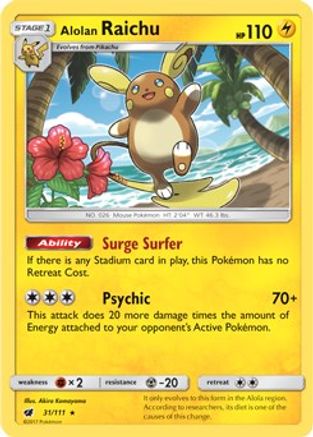 Alolan Raichu - 31/111 (SM Crimson Invasion) (31) - Deck Exclusives