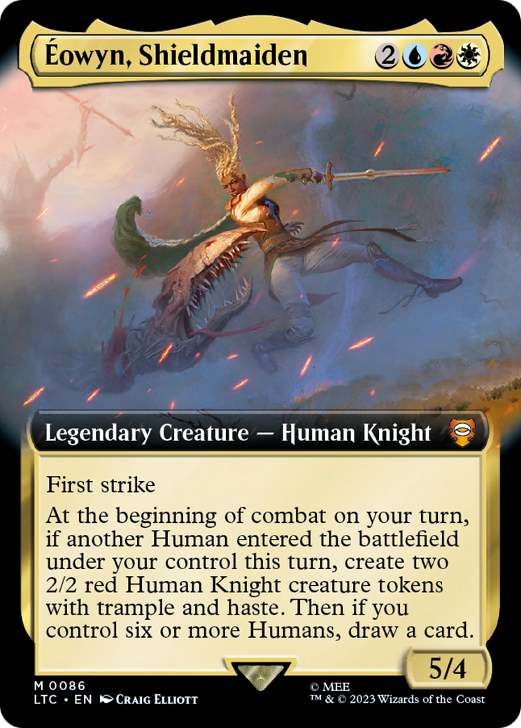 Éowyn, Shieldmaiden (Extended Art) (086) Foil - Tales of Middle-earth Commander