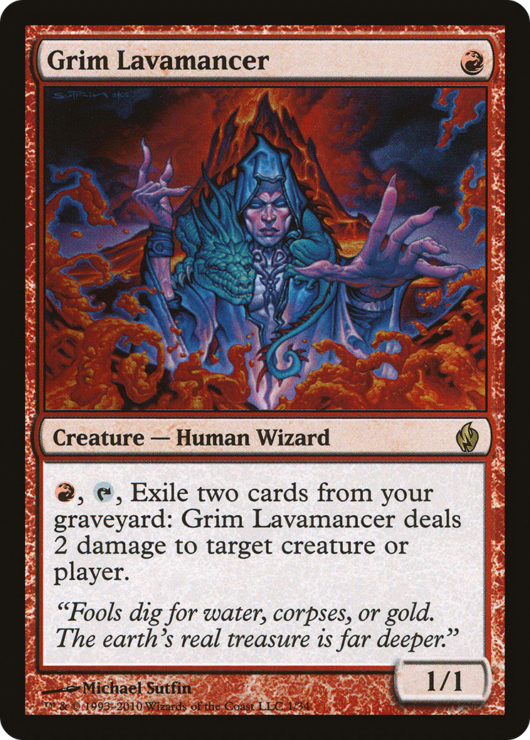 Grim Lavamancer (001) Foil - Premium Deck Series: Fire and Lightning