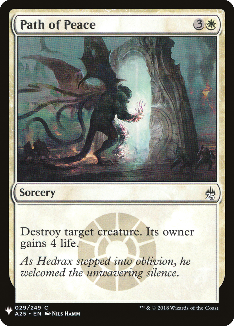 Path of Peace (A25-29) - The List