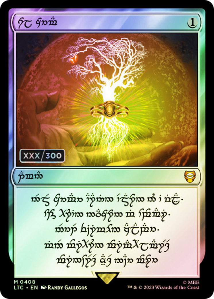 Sol Ring – Elven (Serial Numbered) (408) Foil - Tales of Middle-earth Commander