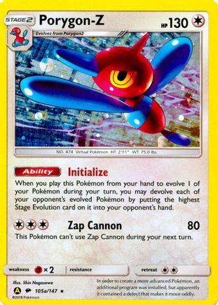 Porygon-Z (105a) Holofoil - Burning Shadows
