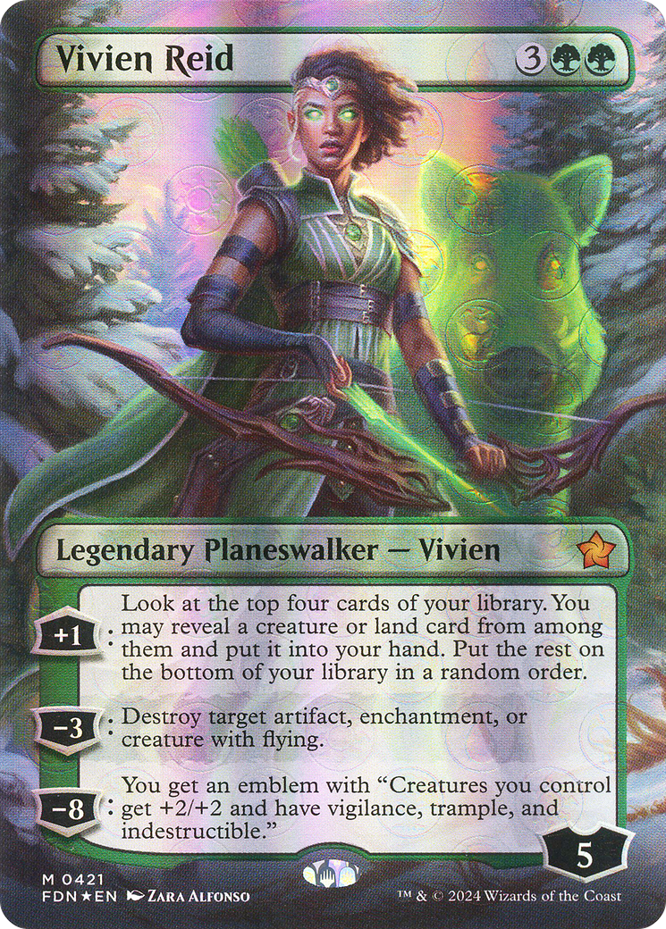 Vivien Reid (Borderless) (Mana Foil) (421) Foil - Foundations
