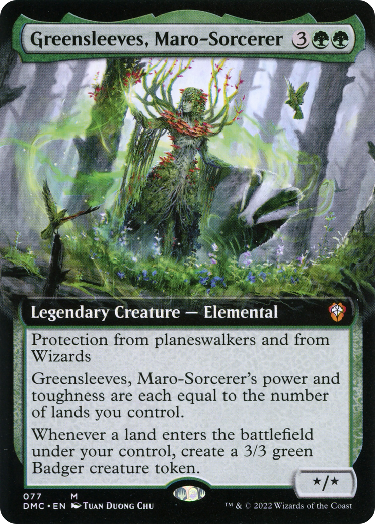 Greensleeves, Maro-Sorcerer (Extended Art) (077) Foil - Dominaria United Commander