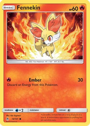 Fennekin (14) Reverse Holofoil - Forbidden Light