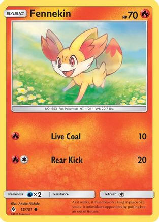 Fennekin (15) Reverse Holofoil - Forbidden Light