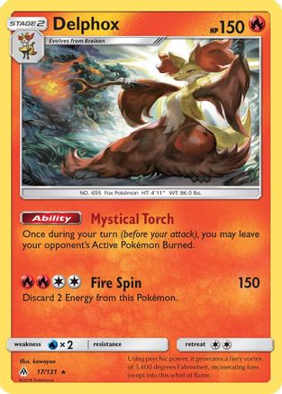 Delphox (17) Reverse Holofoil - Forbidden Light