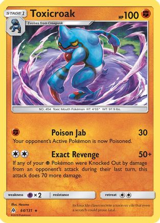 Toxicroak (64) Reverse Holofoil - Forbidden Light